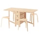 Option: NORDEN / KYRRE Table and 4 stools, birch/birch, 26/89/152 cm