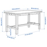 Illustration with measurements for the product: NORDVIKEN.