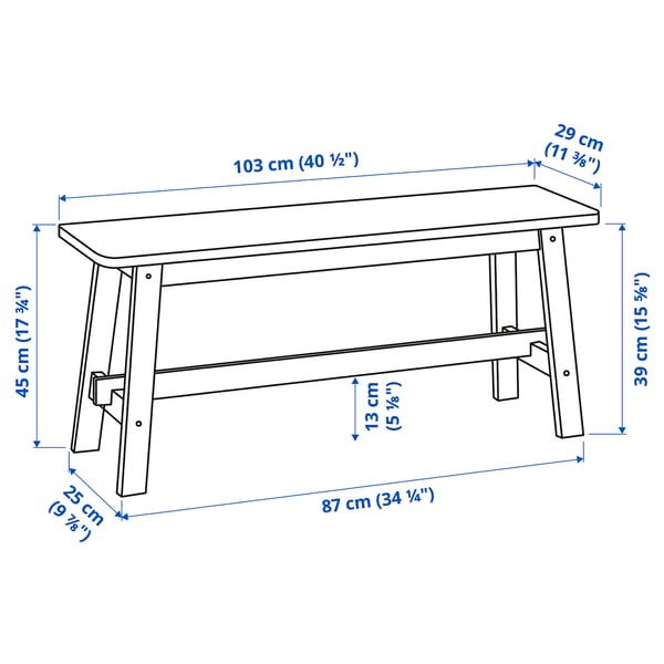 Illustration with measurements for the product: NORRÅKER.
