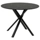 NORRMJÖLE Table, black marble effect/black, 105 cm