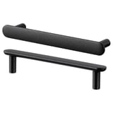 Two black NYDALA handles, sleek and cylindrical, with a modern minimalist design.