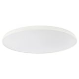 NYMÅNE white ceiling lamp, sleek round design, acrylic shade, emits soft light.