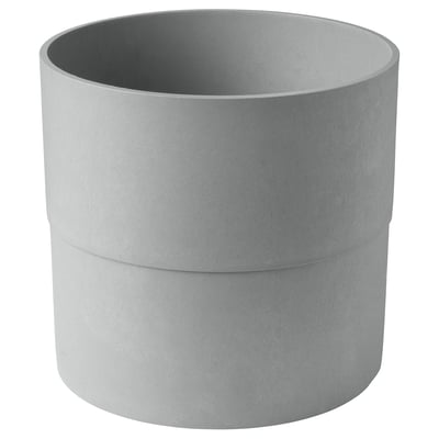 Gray recycled plastic planter