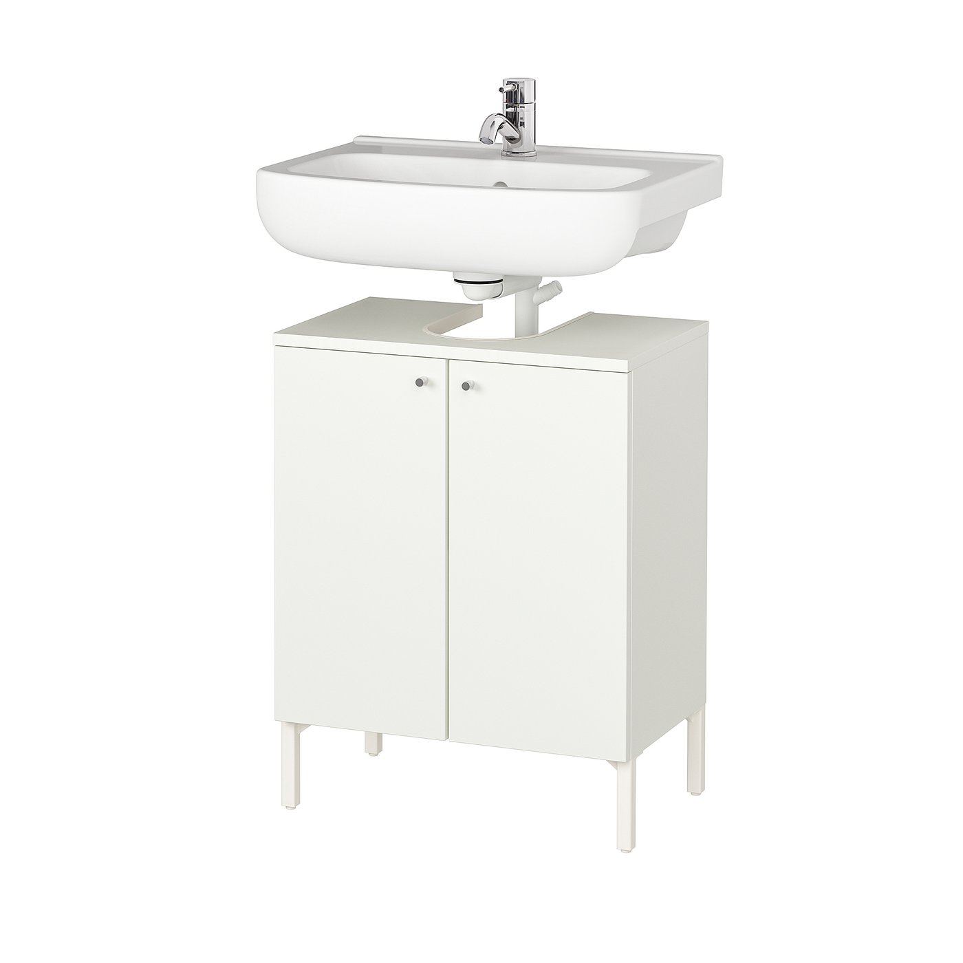 Nysjn Bjrkn Wash Basin Base Cabinet W 2 Doors White Pilkn Tap Ikea