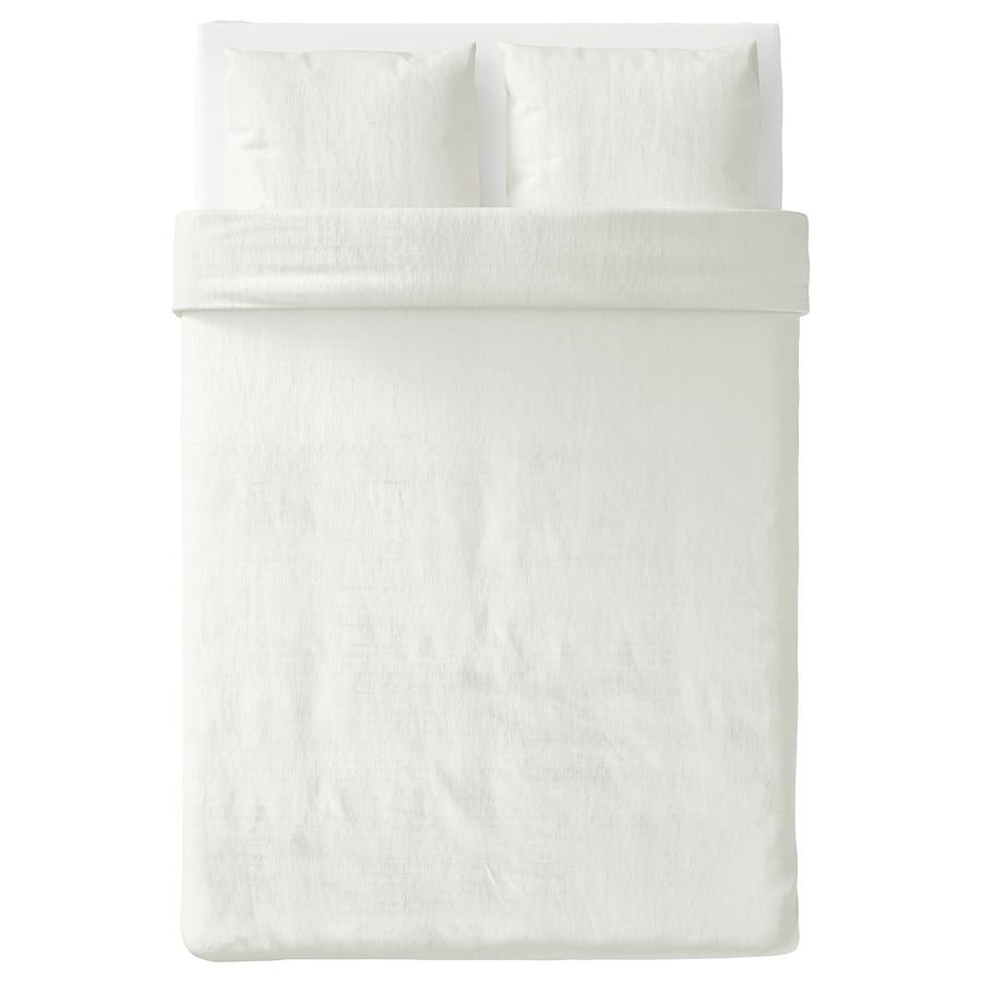 OFELIA VASS Duvet cover and 2 pillowcases, white, 200x200/50x60 cm IKEA