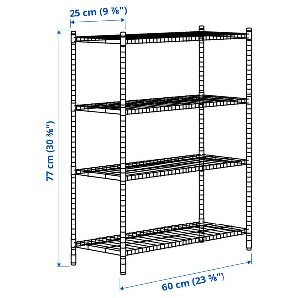 Illustration with measurements for the product: OMAR.