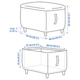 Illustration with measurements for the product: OSKARSHAMN.