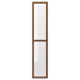 OXBERG door: dark brown, wood-like, rectangular, with glass panel.
