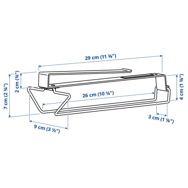 Illustration with measurements for the product: PÅLYCKE.