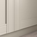 White PAX wardrobe with clean lines and adjustable feet.