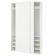 PAX / HASVIK Wardrobe with sliding doors, white/white, 150x43x236 cm