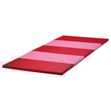 Pluffy red & pink foldable gym mat for safe play & learning.