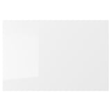 Sleek white high-gloss RINGHULT kitchen cabinet, modern minimalist design, durable, easy-clean.