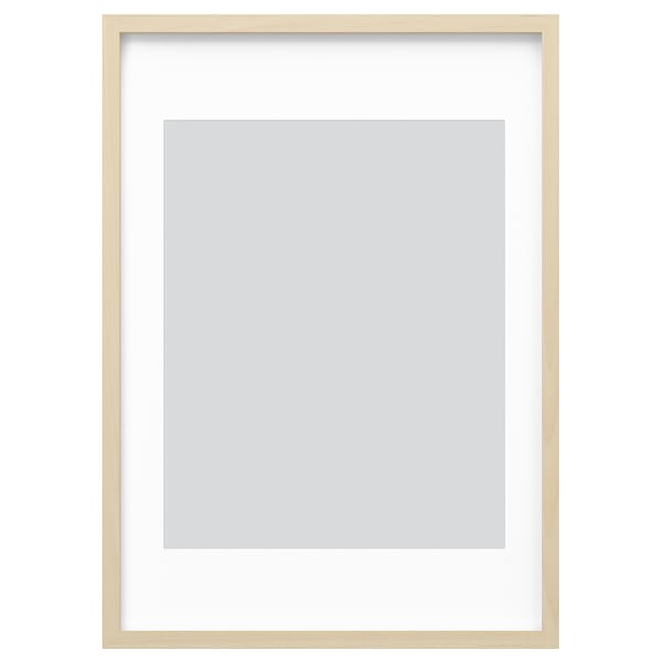 RÖDALM off-white picture frame, rectangular, modern design, with protective plastic, suitable for 11x14 photos.
