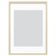 Option: RÖDALM off-white picture frame, rectangular, modern design, with protective plastic, suitable for 11x14 photos.