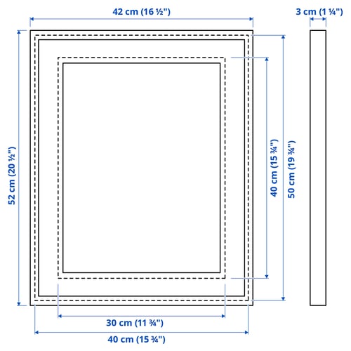 Illustration with measurements for the product: RÖDALM.