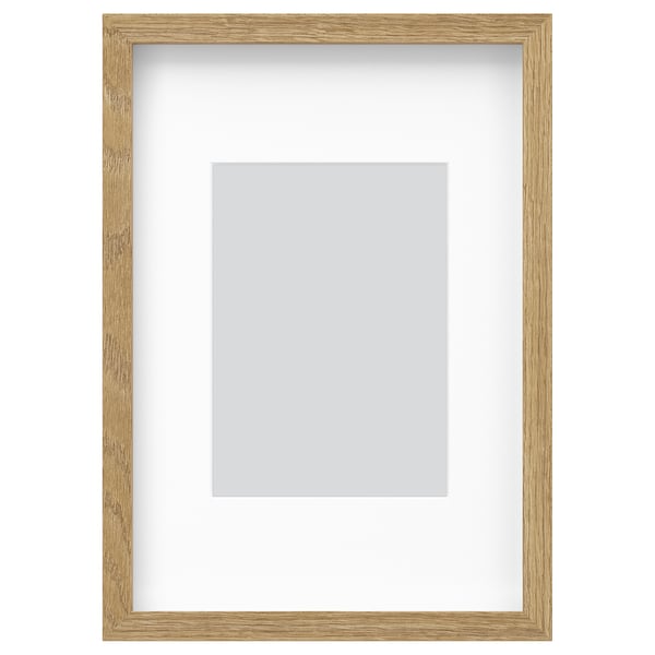 Wooden RÖDALM photo frame, light brown. Modern design, versatile use, includes mount.