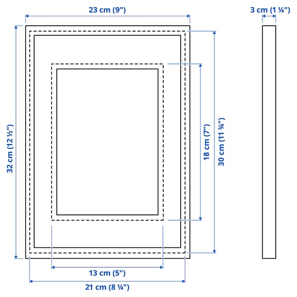 Illustration with measurements for the product: RÖDALM.