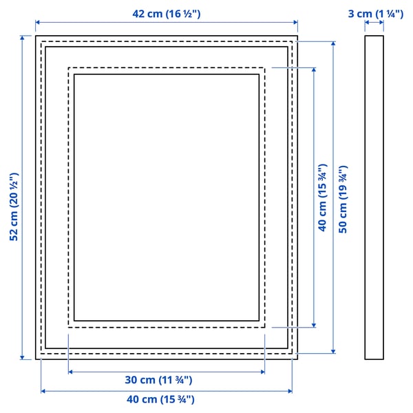 Illustration with measurements for the product: RÖDALM.