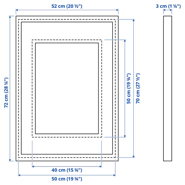 Illustration with measurements for the product: RÖDALM.