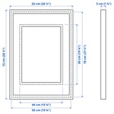 Illustration with measurements for the product: RÖDALM.