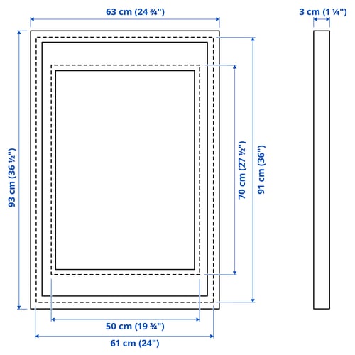 Illustration with measurements for the product: RÖDALM.