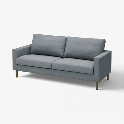 Modern grey sofa, SALTSJÖBADEN, with sleek lines, supportive cushions, wooden legs, and removable cover.