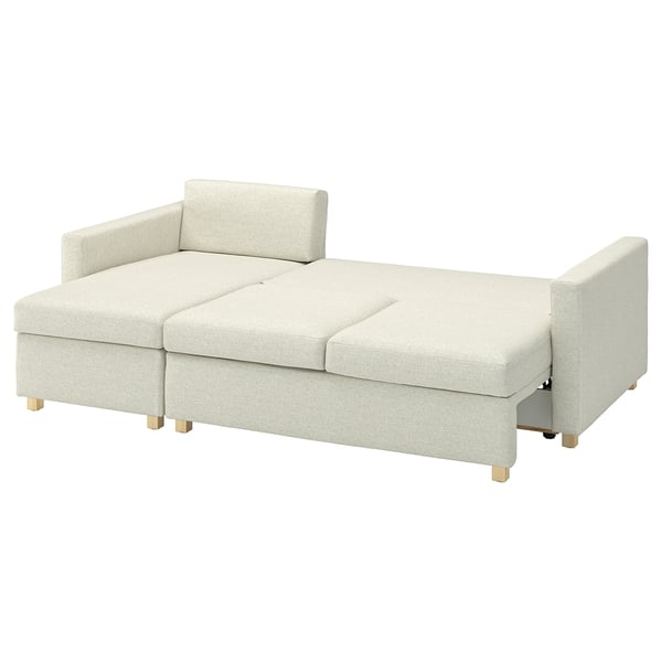 SALTSJÖBADEN Cover for 3-seat sofa-bed w chs lng, Gunnared beige