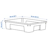 Illustration with measurements for the product: SAMLA.
