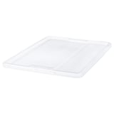 A clear, rectangular SAMLA lid made of polypropylene plastic. It has a click lock for secure placement.