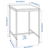 Illustration with measurements for the product: SANDSBERG.