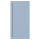 SANNIDAL blue cabinet door, rectangular, sleek, wooden with smooth foil finish, simple design.