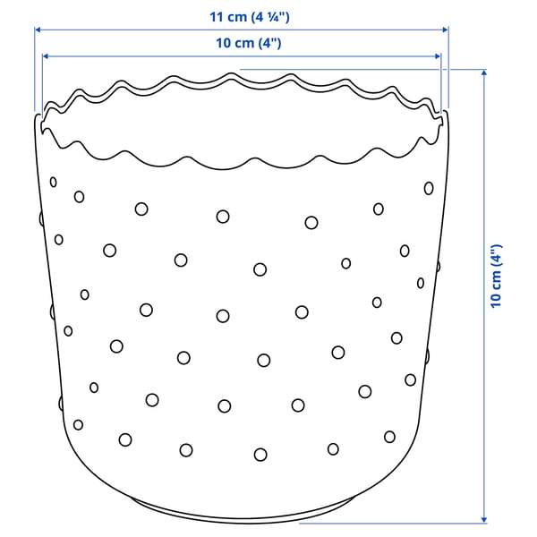 Illustration with measurements for the product: SESAMFRÖN.