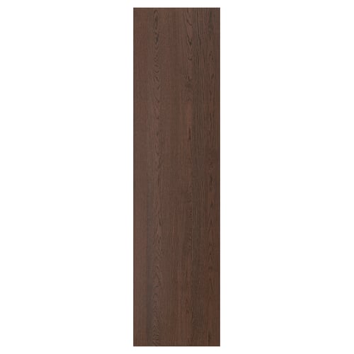 Dark wood SINARP panel, oak veneer, rectangle, stylish grain.