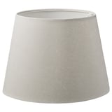 SKOTTORP light shade, beige, fabric, round cone shape, textured design.