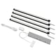 SKYDRAG led kitchen lighting kit. Four strips and accessories. Black and white. Modern, sleek design.
