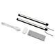 SKYDRAG led kitchen lighting set with aluminum and plastic components, including light strips, a remote, and a power cord.