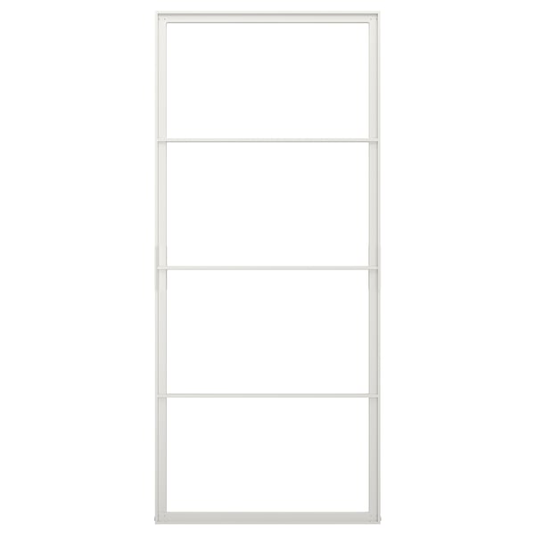 SKYTTA, white aluminum alloy, rectangular, modern sliding door frame.