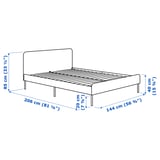 Illustration with measurements for the product: SLATTUM.