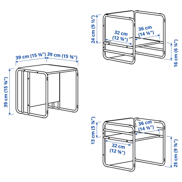 Illustration with measurements for the product: SMÅSKRAKE.