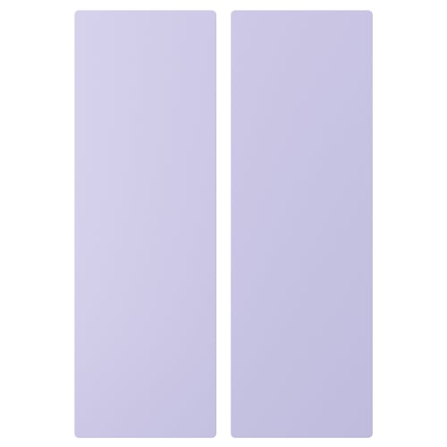 Two pastel purple panels, minimalist design.