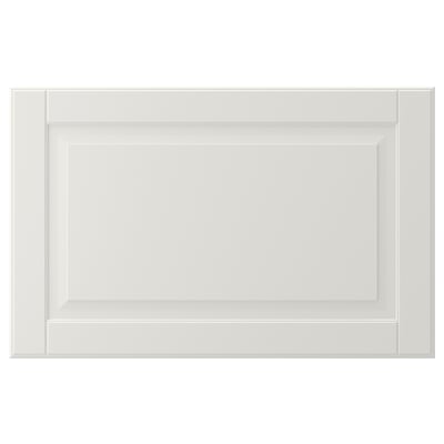 White SMEVIKEN cabinet door, classic design with beveled panel, made of acrylic paint and fiberboard.