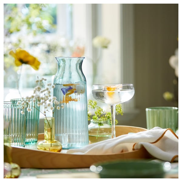 SMÖRFISK Carafe, light turquoise, 1.0 l