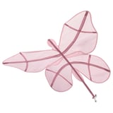 A pink SNÖFINK butterfly-shaped bed canopy. Made with recycled polyester, it a simple, playful design suitable for childrens rooms.