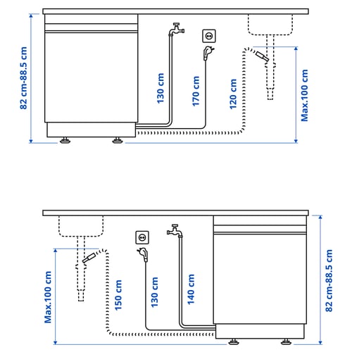 Illustration with measurements for the product: SÖDERBODA.