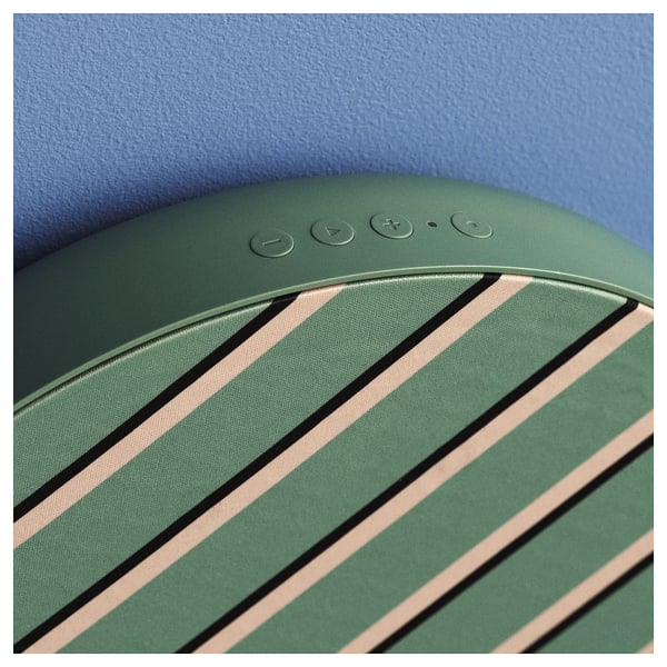 SOLSKYDD Bluetooth speaker, green, 29 cm