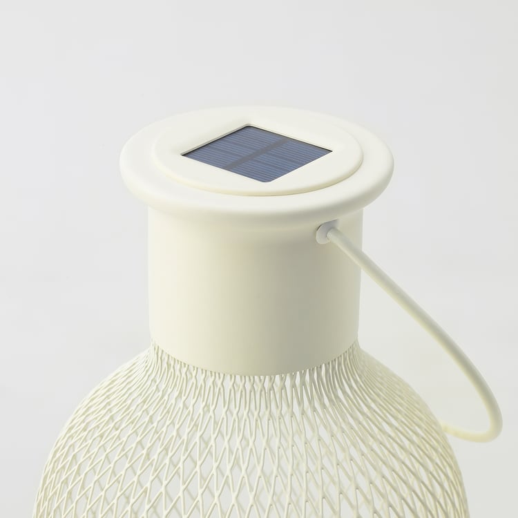 SOLVINDEN LED solarpowered lantern, outdoor/mesh white, 29 cm IKEA