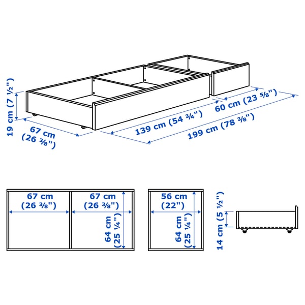 Illustration with measurements for the product: SONGESAND.