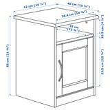 Illustration with measurements for the product: SONGESAND.