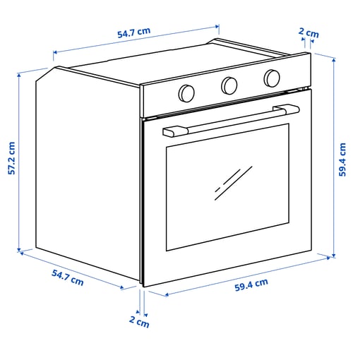 Illustration with measurements for the product: SPJUTBO.